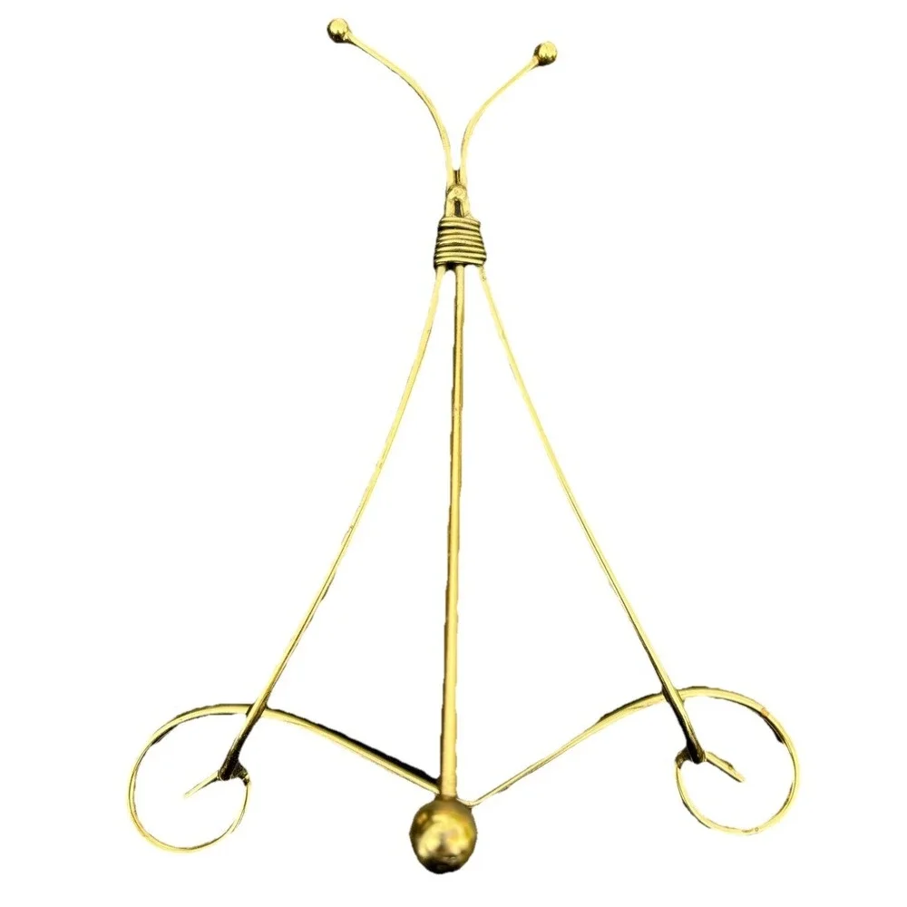 Gold Color Scroll Display Stand Easel 9‎ Inch Tall Metal Art Picture Plate
